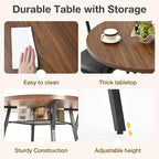 Pamapic Round Dining Table Set for 4, Kitchen Table and Chairs for 4, Dining - Image 7