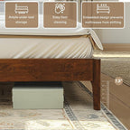 Acacia Haven Queen Bed Frame and Headboard, Platform Bed Frame Scandinavian - Image 4