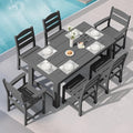 SERWALL Outdoor Dining Table Set, 67‘’ HDPE Patio Dining Set by SERWALL