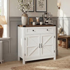 HOSTACK Coffee Bar Cabinet, Kitchen Storage Cabinet, Modern Farmhouse Buffet - Image 4