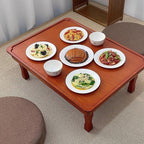Square Folding Coffee Table, Korean Dining Table, Solid Wood Low Tables - Image 6