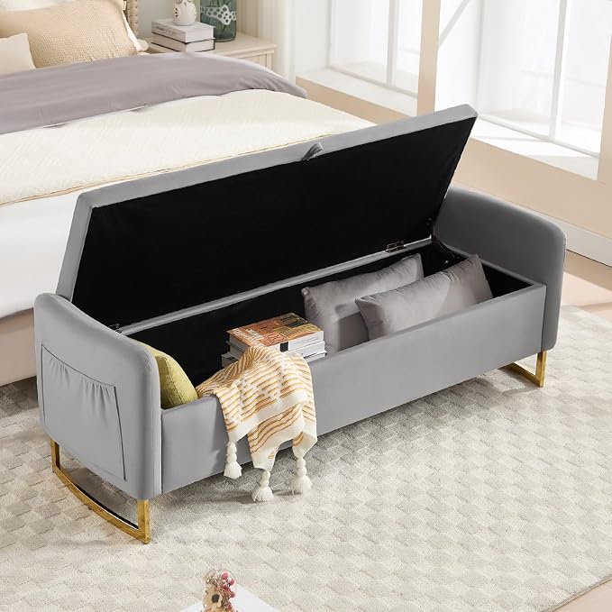 65" End of Bed Storage Bench, Storage Bench - Image 3