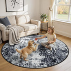RELEANY Washable Round 8ft Area Rug by RELEANY