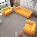 Chesterfield Loveseat Sofa, Modern Velvet Small Sofa Couch 2 Seater - Image 8