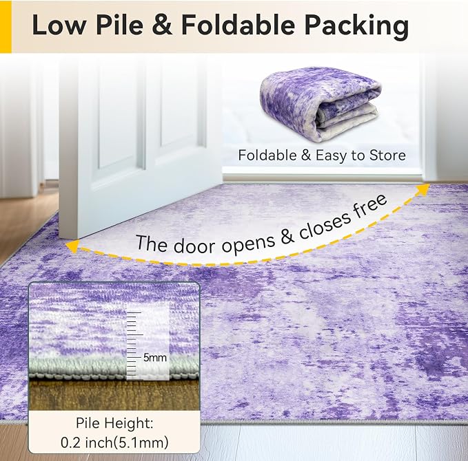 RELEANY Washable 10'x14' Abstract Area Rug - Image 6