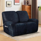 ANARACHON Leather Look Loveseat Recliner Cover, 6-Pieces Stretch Dual Recliner - Image 6