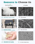 SERWALL 4 Piece HDPE Outdoor Furniture Set, All Weather Wood-Like Outdoor Sofa - Image 5