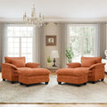 Oversized Accent Chairs with Ottoman Set of 2, Modern Comfy Reading Chair by choairy