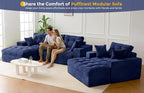 MAXYOYO Sectional Sofa Couch and Chaise Lounge, L Shaped Modern Cloud Couch - Image 7