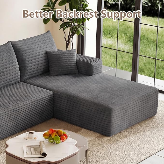 95" Cloud Sectional Couch U-Shaped Chaise - Image 8