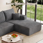 95" Cloud Sectional Couch U-Shaped Chaise - Image 8