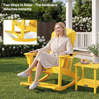 Outdoor Oversized Adirondack Rocking Chairs, All Weather HDPE Patio Rocking - Image 6