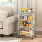 TOOLF 4-Tier Rolling Cart, Metal Utility Cart - Image 2