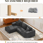 GRUSIGN 107'' Cloud Sectional Boneless Couches - Image 7