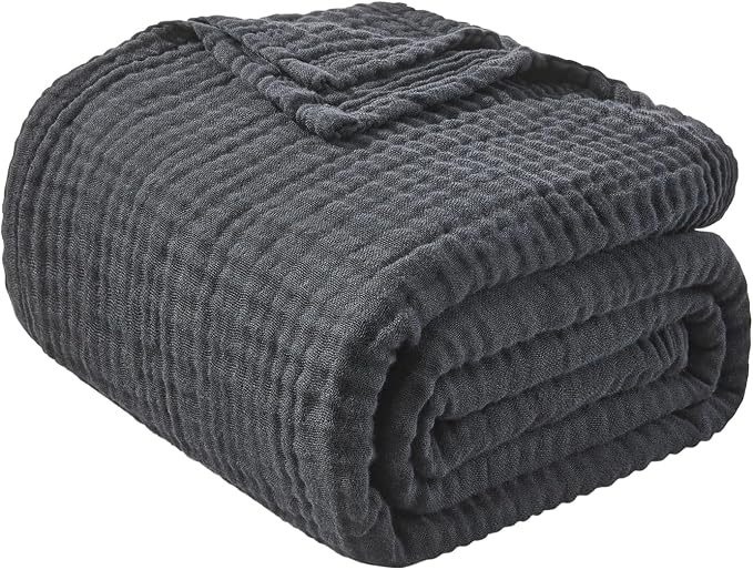 EMME Muslin Blankets for Adults Throw Blanket for Couch Breathable Gauze Soft - Image 8