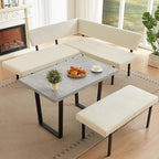HIPIHOM 3-Piece Corner Dining Table Set by HIPIHOM