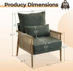 Karl home Cozy Chenille Accent Chair - Image 2