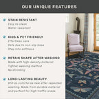 Dark Blue Vintage Hallway Runner Rug 3x12, Washable Non Slip Kitchen Carpet - Image 6