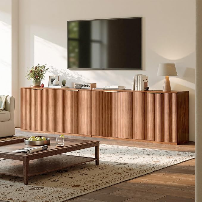 Evermagin 63" Walnut Buffet Cabinet - Image 7