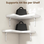 Venusmiles Corner Floating Shelves Set of 4, Wall Mounted L-Shaped Storage - Image 5