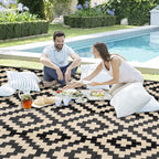 SAND MINE Waterproof Outdoor Rug 9x12 ft, Plastic Reversible Rug, Modern Area - Image 6