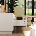 AGOTENI Expandable TV Stand Media Console Table, Modern Entertainment Center - Image 7