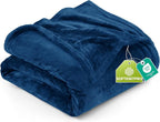 Utopia Bedding Ultra Soft Fleece Bed Blanket King Size Navy | Microfiber Plush by UTOPIABEDDING