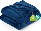 Utopia Bedding Ultra Soft Fleece Bed Blanket Twin Size Navy | Microfiber Plush by UTOPIABEDDING