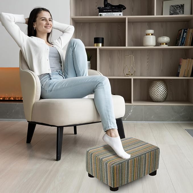 CAROLMADE Small Foot Stool Ottoman Footstool - Image 4