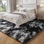 Black White Grey Area Rugs for Living Room Bedroom Aesthetic, 8x10 Rug - Image 4