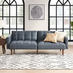 mopio Aaron 76.8" Couch, Small Futon Sofa Bed, Mid Century Modern Futon Couch by MopioInc