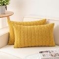 Aegero Pack of 2 Corduroy Decorative Throw Pillow Covers 12x24 Inch by Unknown
