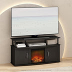 Furinno Jensen Fireplace TV Stand, NO Heat Decorative Electric Fireplace Corner - Image 3