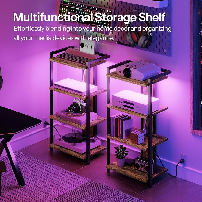 HOOBRO 4-Tier AV Media Stand, Media Console - Image 4