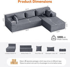 MONVANE 106" Cloud Sectional Couch - Image 3