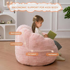 MAXYOYO Kids Bean Bag Chair, Floral Shaped Bean Bag Sofa, Plush Faux Fur - Image 6