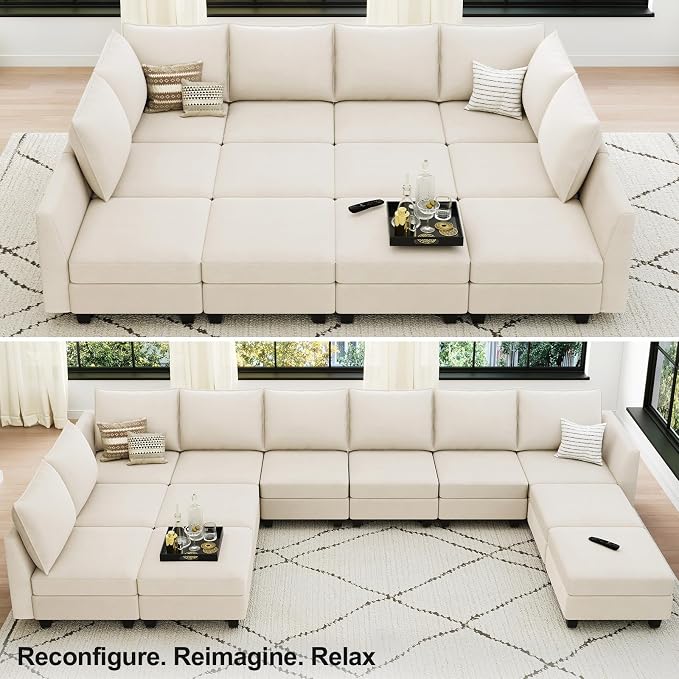 Belffin Oversized Modular Sectional Couch Sleeper Sofa - Image 6