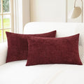 CaliTime Decorative Couch Throw Pillow Covers 20 X 12 Inches Burgundy | Pack of by CaliTime