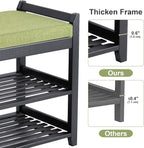 PETKABOO Shoe Rack Bench with Storage 27.6 in, Living Room - Image 8