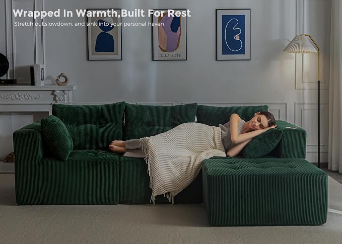 MAXYOYO Modular Sectional Sofa Couch, L Shaped Modern Cloud Couch - Image 7