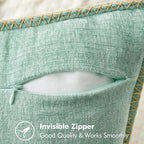 MIULEE Decorative Couch Throw Pillow Covers 18x18 Inch Aqua Green 2 Pack | - Image 3