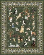 Dark Green Floral Area Rug 9x12 by WelcometoBabovid