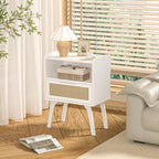 Lerliuo Rattan Nightstands Set of 2, Bedside Table - Image 6