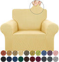 Stretch Chair Sofa Slipcover, Single Couch Cover, Champagne | 1-Piece Washable by KEKUOU