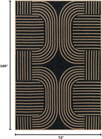 Lahome Modern Geometric Easy Jute Rug, 6x9 Area Rugs - Image 2