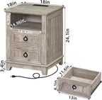 Joaxswe 18" Farmhouse Night Stand - Image 2