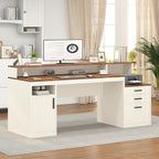 YOMILUVE 65 Inch Computer Desk - Image 8
