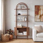 71" Tall Fluted Arched Bookshelf - Image 5