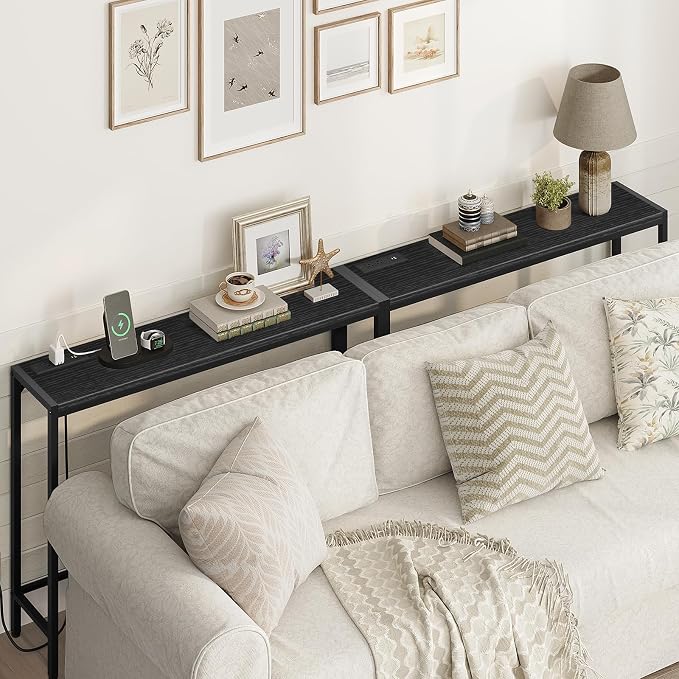 MAHANCRIS Console Table, 2 Pack Narrow Sofa Table, 43.3” Entrance Table - Image 9