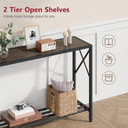 Tajsoon Industrial Console Table 41.8", 2 Tier Entryway Table - Image 4